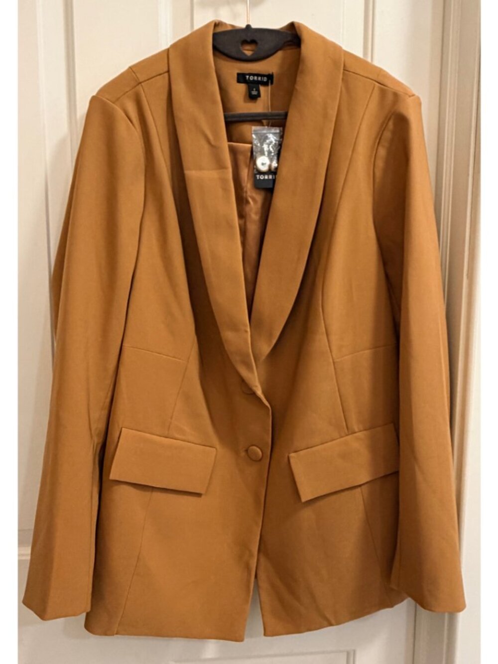 NWT Torrid Camel Brown Longline Blazer Size 1 14-16